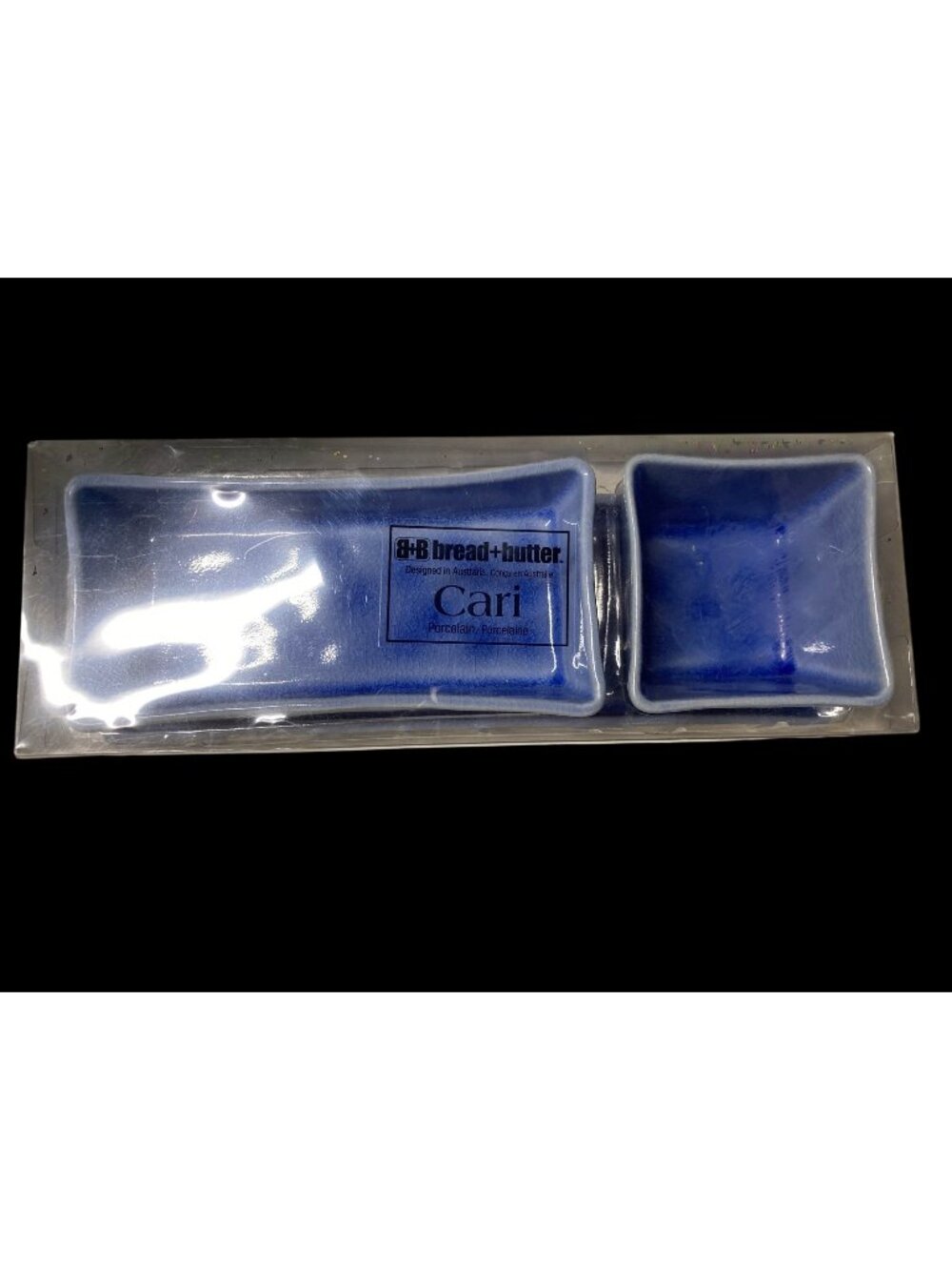 Bread + Butter “Cari” Blue Porcelain Serving Dish Set New in Box